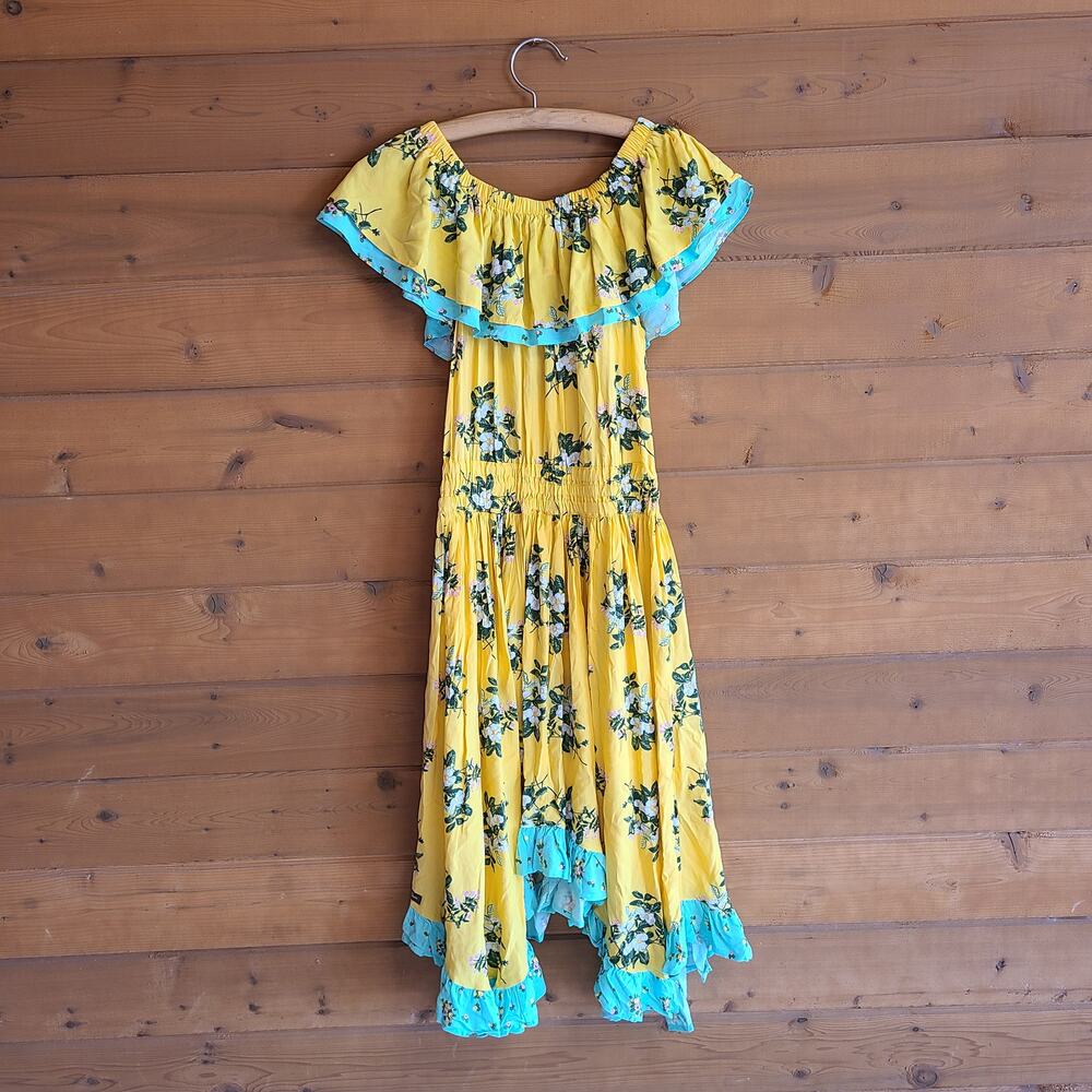 Matilda Jane Dress Midi Floral Hooked On A Feeling Off Shoulder Summer Prep XS - Picture 4 of 4